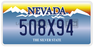 508X94  license plate in NV
