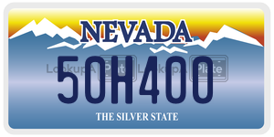 50H400  license plate in NV