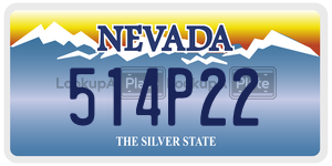 514P22 license plate in Nevada