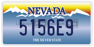 5156E9  license plate in NV