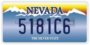 5181C6  license plate in NV