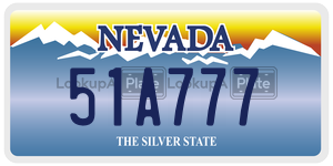 51A777  license plate in NV