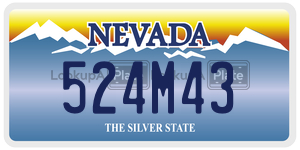 524M43 license plate in Nevada
