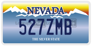 527ZMB  license plate in NV
