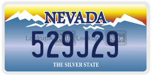 529J29  license plate in NV