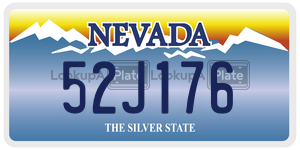52J176  license plate in NV
