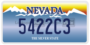 5422C3  license plate in NV