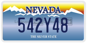 542Y48 license plate in Nevada