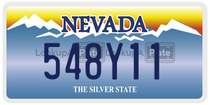 548Y11  license plate in NV