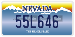 55L646  license plate in NV