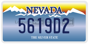 5619D2  license plate in NV