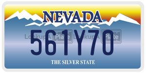 561Y70  license plate in NV