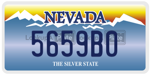 5659B0  license plate in NV