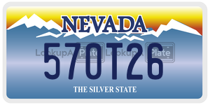 570T26 license plate in Nevada