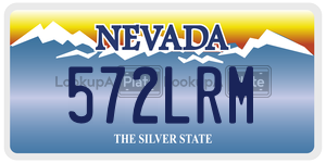 572LRM license plate in Nevada
