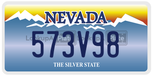 573V98  license plate in NV