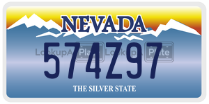 574Z97  license plate in NV