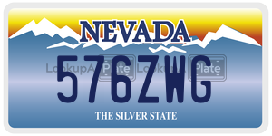 576ZWG  license plate in NV