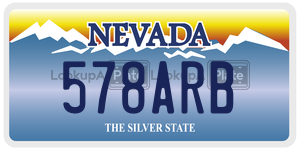 578ARB license plate in Nevada