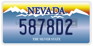 5878D2  license plate in NV