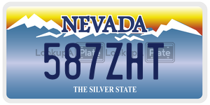 587ZHT license plate in Nevada