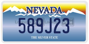 589J23  license plate in NV