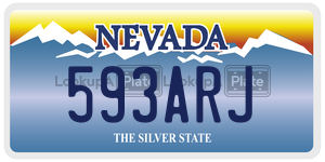593ARJ  license plate in NV