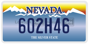 602H46 license plate in Nevada
