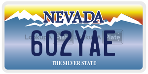 602YAE  license plate in NV