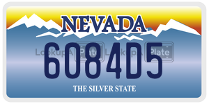 6084D5  license plate in NV