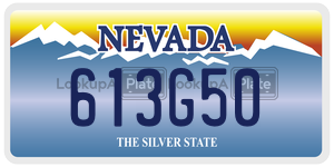 613G50 license plate in Nevada