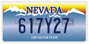 617Y27 license plate in Nevada