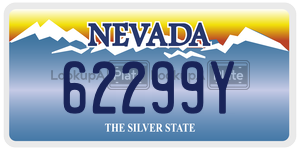 62299Y license plate in Nevada