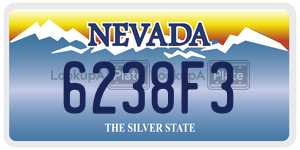6238F3  license plate in NV