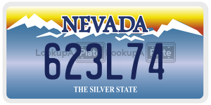 623L74 license plate in Nevada