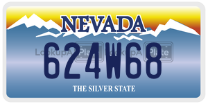 624W68 license plate in Nevada
