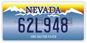 62L948  license plate in NV