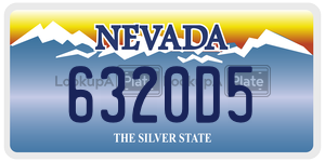 6320D5  license plate in NV