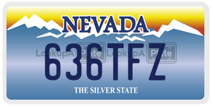 636TFZ license plate in Nevada