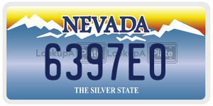 6397E0  license plate in NV