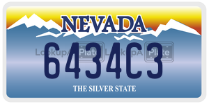 6434C3  license plate in NV