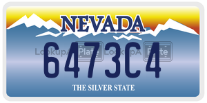 6473C4 license plate in Nevada