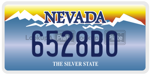 6528B0  license plate in NV