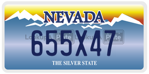 655X47  license plate in NV