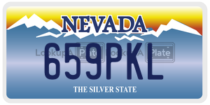 659PKL license plate in Nevada