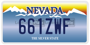 661ZWF license plate in Nevada