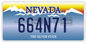 664N71  license plate in NV