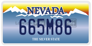 665M86  license plate in NV