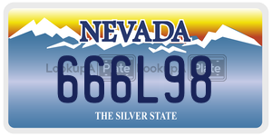 666L98 license plate in Nevada