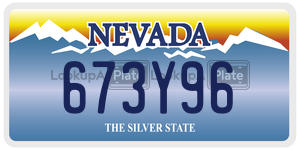 673Y96  license plate in NV
